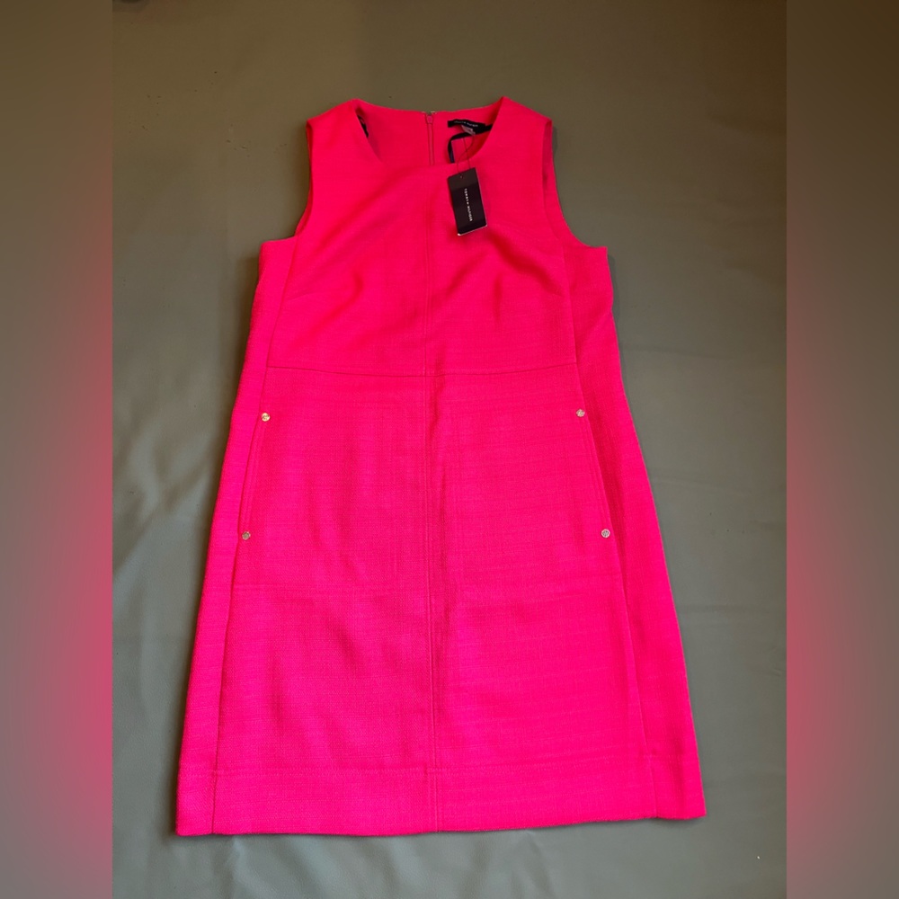 Tommy Hilfiger NWT Magenta Pink Tweed Texture Sleeveless Sheath Dress 10